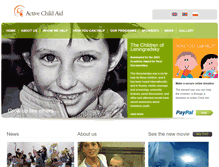 Tablet Screenshot of activechildaid.org